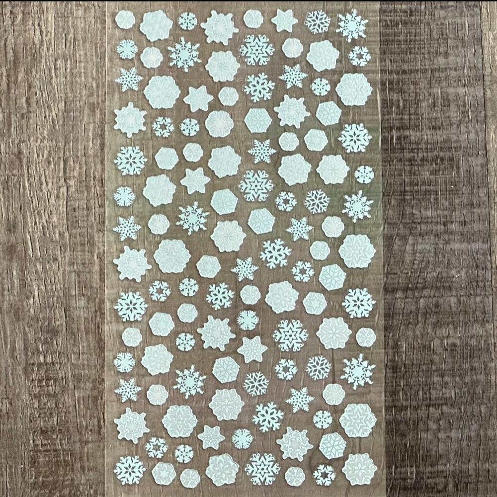 💞 New Snowflake Foil Scrapbook Stickers